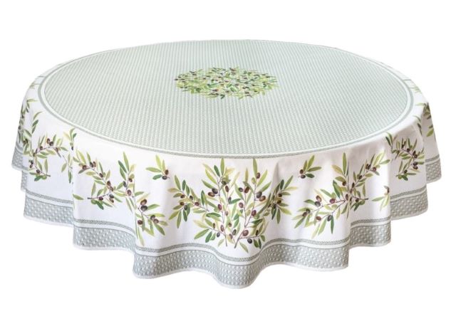 Round Tablecloth coated or cotton (Nyons. almond) - Click Image to Close